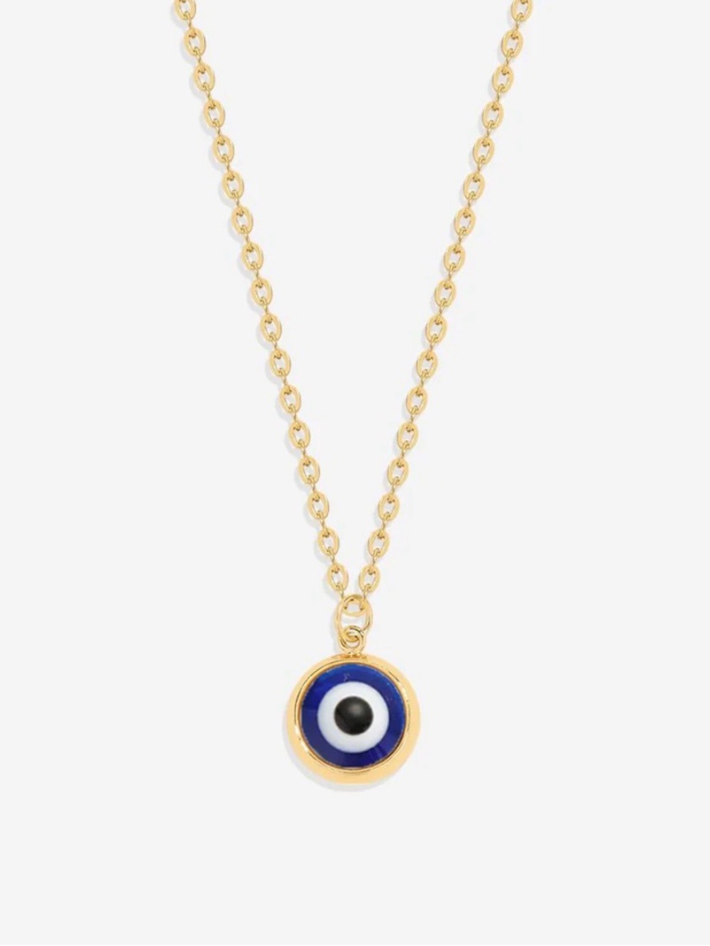Mint&Lily Gold Chain Necklace with Blue Evil Eye Pendant - Women's Jewelry